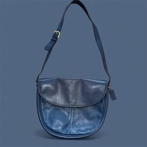 Coach Vintage Cooper Zip Blue Leather Crossbody Bag